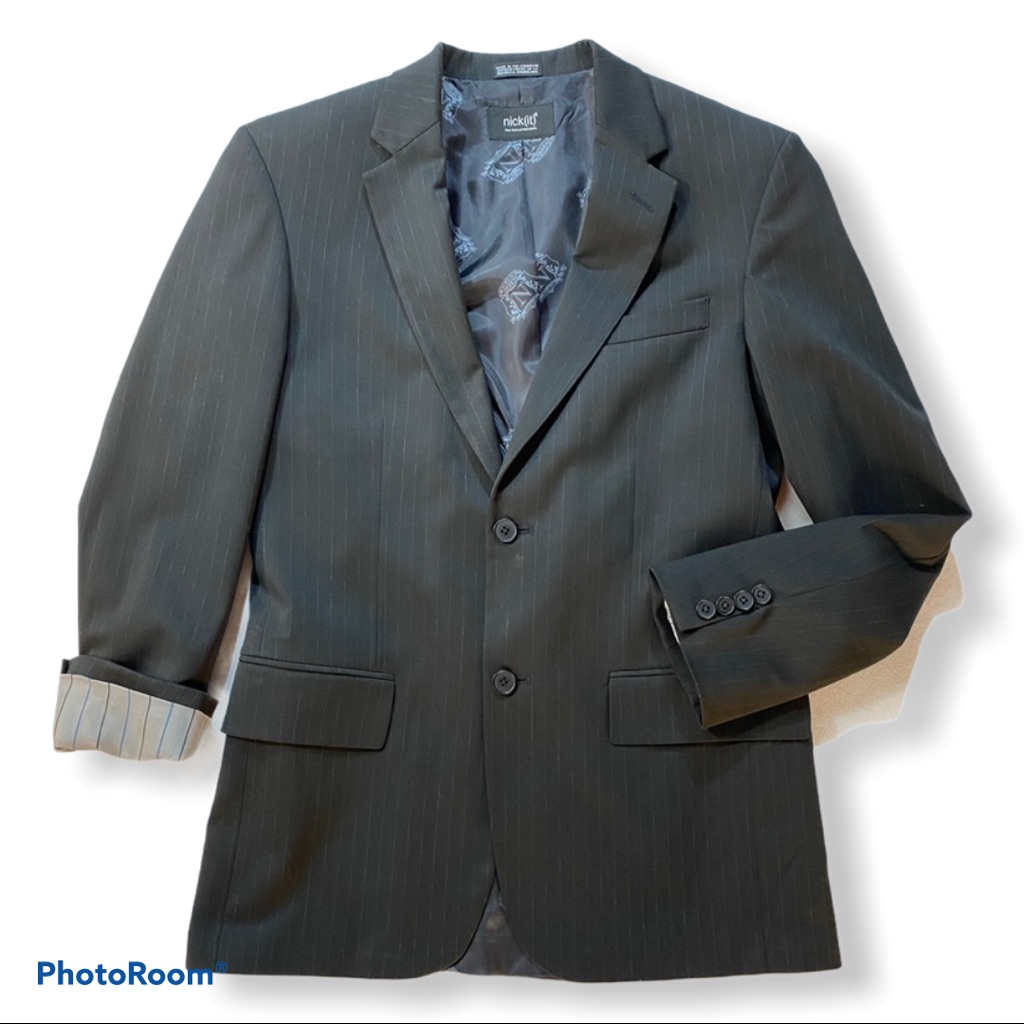 NickIt Nick It Sports Coat Jacket Blazer Black